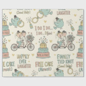 Funny wedding wrapping paper  cadeaupapier (Vlak)