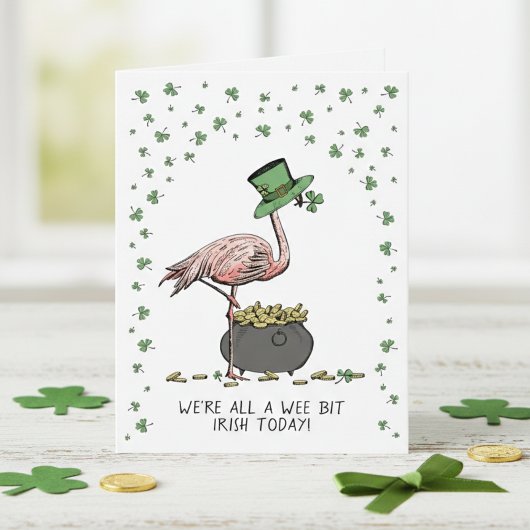 Funny Wee bit Irish St Patrick’s Day Card Kaart