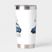 Funny Wee-Woo Car Cartoon  Geïsoleerde Drinkbeker (Rechts)