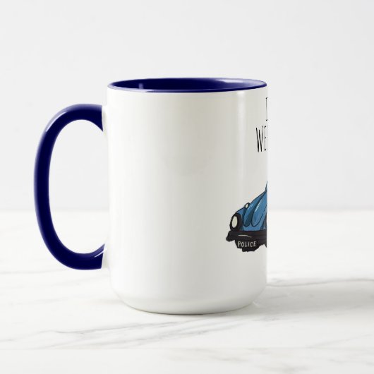 Funny Wee-Woo Car Cartoon Mug Mok (Links)