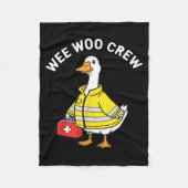 Funny Wee Woo Crew Goose Emt Paramedic Firefighter Fleece Deken (Voorkant)
