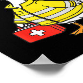 Funny Wee Woo Crew Goose Emt Paramedic Firefighter Poster (Hoek)