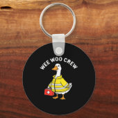Funny Wee Woo Crew Goose Emt Paramedic Firefighter Sleutelhanger (Voorkant)