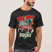 Funny Wee Woo Squad Fire Department Firefighter Fi T-shirt (Voorkant)