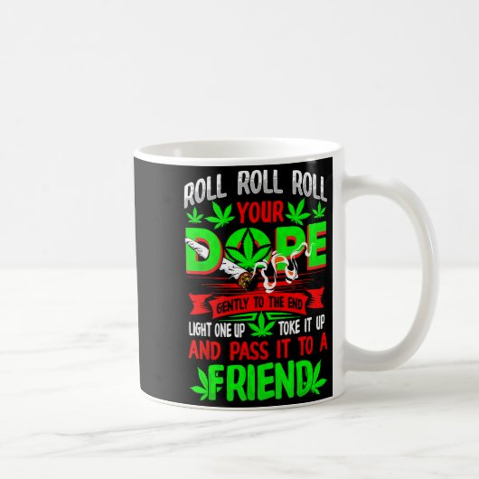 Funny Weed T Lover Roll Joint Friend Smoking Short Koffiemok (Rechts)
