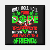 Funny Weed T Lover Roll Joint Friend Smoking Short Magneet (Voorkant)