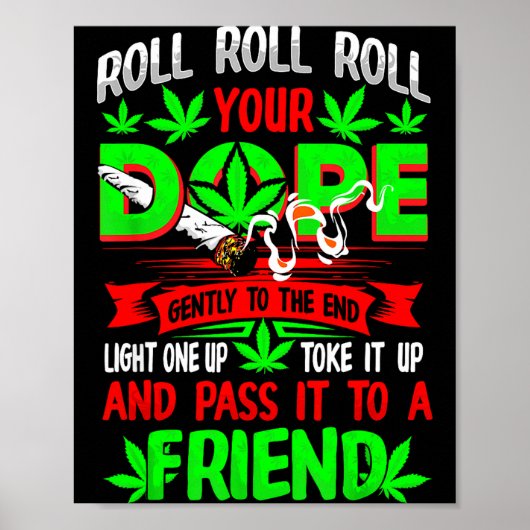 Funny Weed T Lover Roll Joint Friend Smoking Short Poster (Voorkant)