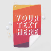 Funny Weekend Scramble Retro Sunset Add Text Golfhanddoek (Insitu)