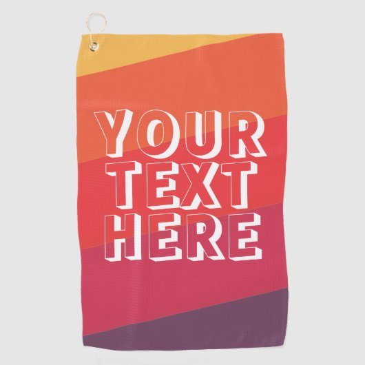 Funny Weekend Scramble Retro Sunset Add Text Golfhanddoek (Voorkant)