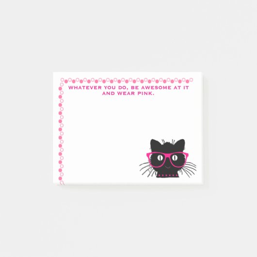 Funny "Wees Geweldige-Draag Roze" Post-it Notes (Voorkant)