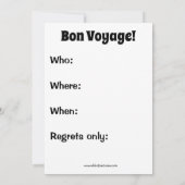 Funny weggaan feestelijke uitnodigingen (Achterkant)