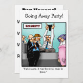 Funny weggaan feestelijke uitnodigingen (Voorkant / Achterkant)
