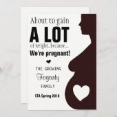Funny Weight Gain Pregnancy Announge Aankondiging (Voorkant / Achterkant)