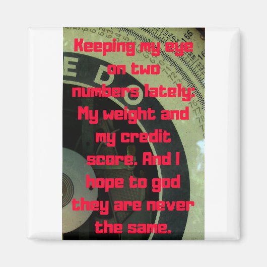 Funny Weight Loss Magneet (Voorkant)