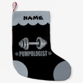 Funny Weightlift Body Building Kleine Kerstsok (Voorkant)