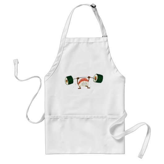 Funny Weightlift Sushi Apron Standaard Schort (Voorkant)