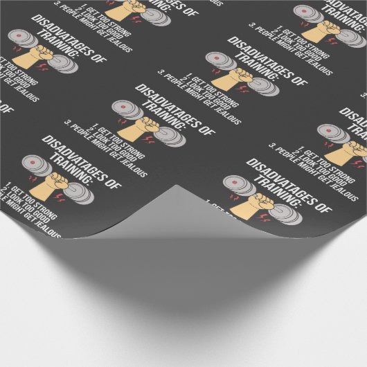 Funny Weightlift Workout-oefening Gym Bragger Cadeaupapier (Hoek)