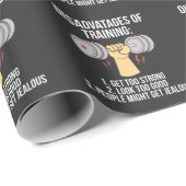 Funny Weightlift Workout-oefening Gym Bragger Cadeaupapier (Rol Hoek)