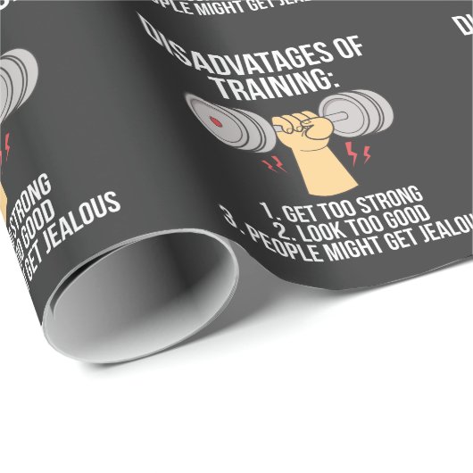 Funny Weightlift Workout-oefening Gym Bragger Cadeaupapier (Rol Hoek)