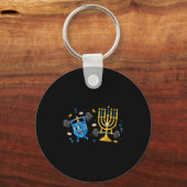 Funny Weightlifting Gym Dreidel Menorah Hanukkah W Sleutelhanger (Voorkant)