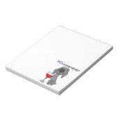 Funny Weimaraner Dog Drink rode wijn Notitieblok (Linkerzijde)