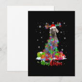 Funny Weimaraner Dog Merry Kerstparty Familie Kaart (Voorkant / Achterkant)