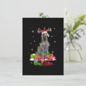 Funny Weimaraner Dog Merry Kerstparty Familie Kaart (Staand voorkant)