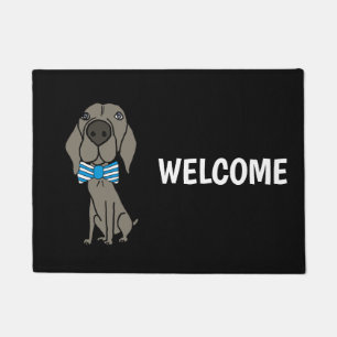 Funny Weimaraner Dog met Stropdas van de Bow Deurmat