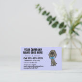 Funny Weimaraner Dog met Stropdas van de Bow Visitekaartje (Staand voorkant)