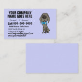 Funny Weimaraner Dog met Stropdas van de Bow Visitekaartje (Voorkant / Achterkant)