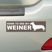 Funny Weiner Dog (Dachshund) Quote Bumpersticker (Op auto)