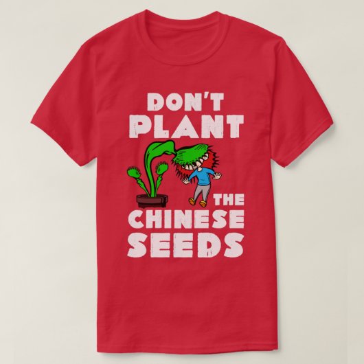 Funny Weird Chinese Seeds in Mail T-shirt (Design voorkant)