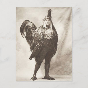 Funny Weird Foto van Chicken Costume Briefkaart