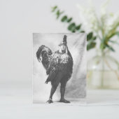 Funny Weird  Foto van Chicken Costume Briefkaart (Staand voorkant)