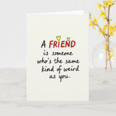 Funny Weird Friend Card Kaart (Gele Bloem)