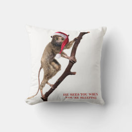 Funny Weird Kerstmis Taxidermy aap | Lemur Kussen