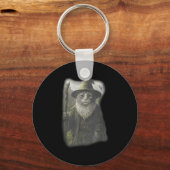 Funny Weird Kitten Wizard Ghost Cat Meme Catdalf H Sleutelhanger (Voorkant)