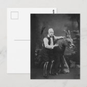  Funny Weird Man en Paardenfoto Briefkaart (Voorkant / Achterkant)