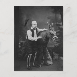 Funny Weird Man en Paardenfoto Briefkaart