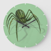 Funny Weird WaterMelon Spider Grote Klok (Voorkant)