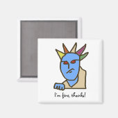 Funny WEIRDOS Annoyed Cartoon Magneet (Voorkant / Achterkant)