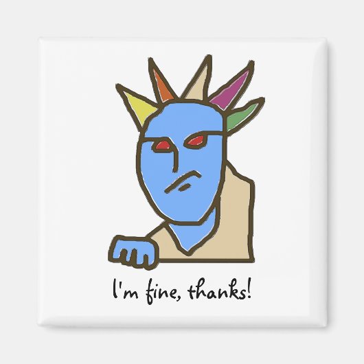 Funny WEIRDOS Annoyed Cartoon Magneet (Voorkant)