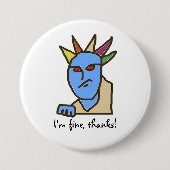 Funny WEIRDOS Annoyed Cartoon Ronde Button 7,6 Cm (Voorkant)