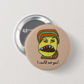 Funny WEIRDOS Hungry Cartoon Ronde Button 5,7 Cm (Voorkant /achterkant)