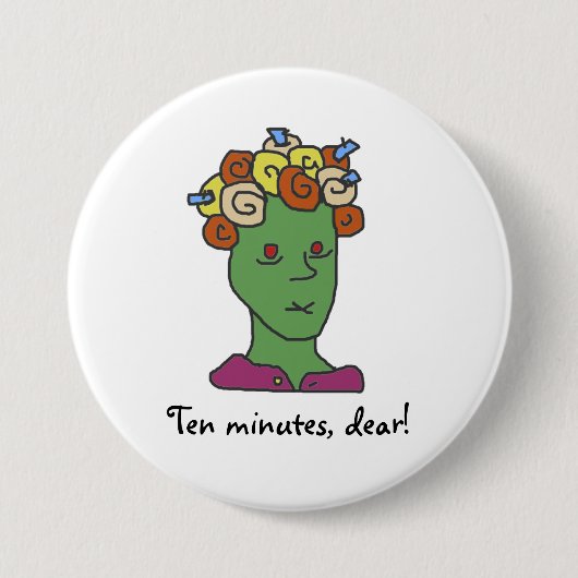 Funny WEIRDOS Sleepy Cartoon Ronde Button 7,6 Cm (Voorkant)