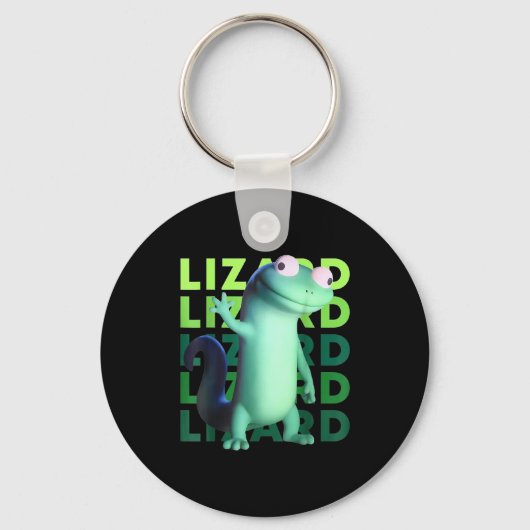Funny Weirore Lizard Meme _ 3d Surreal Animal  Sleutelhanger (Voorkant)
