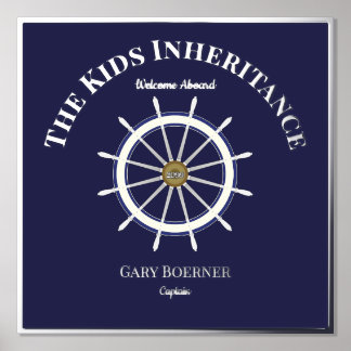 Funny Welcome Aboard Ship's Wheel Folie Text Afdrukken
