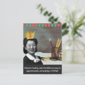 Funny Welcome Teacher  Asian Woman Briefkaart (Staand voorkant)