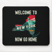 Funny Welcome To New York Retro Design, Funny New  Muismat (Voorkant)