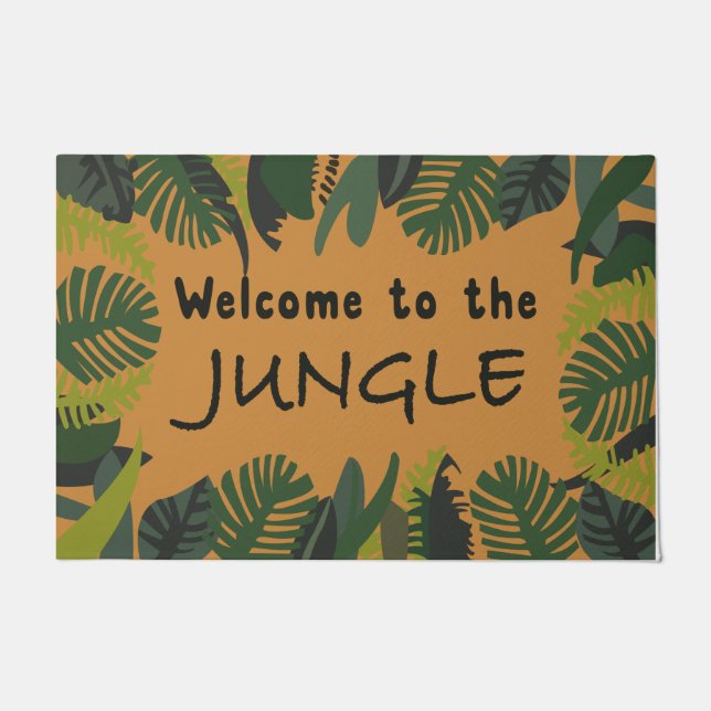Funny Welcome To The Jungle Mat, Tropical   Deurmat (Voorkant)